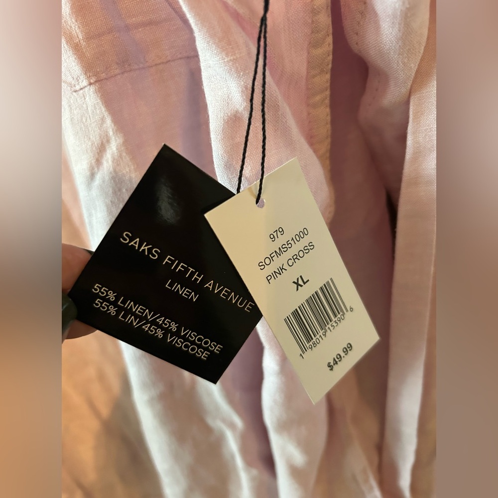Men's Classic Pink Button-Up Shirt NWT - Picture 2 of 6